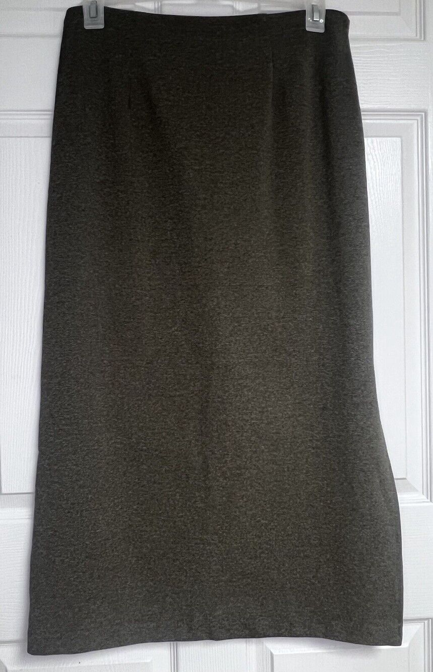 Y2K Bratz We Too Sportswear Taupe Green Maxi Skirt Side Slits Size L Large